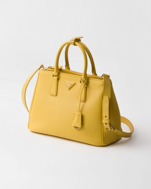Prada Yellow Large Galleria Leather Bag