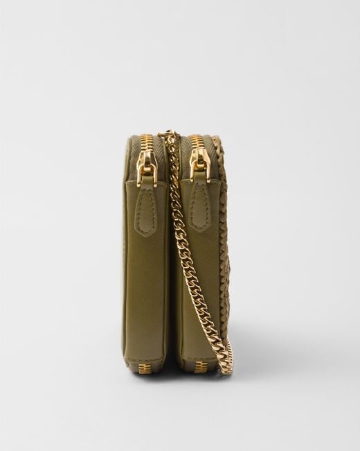 Mini Pochette En Crochet Prada en coloris Green