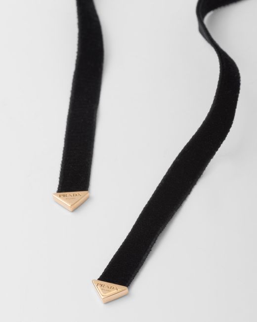 Prada Multicolor Eternal Gold Choker Mit Großem Anhänger Aus Gelbgold