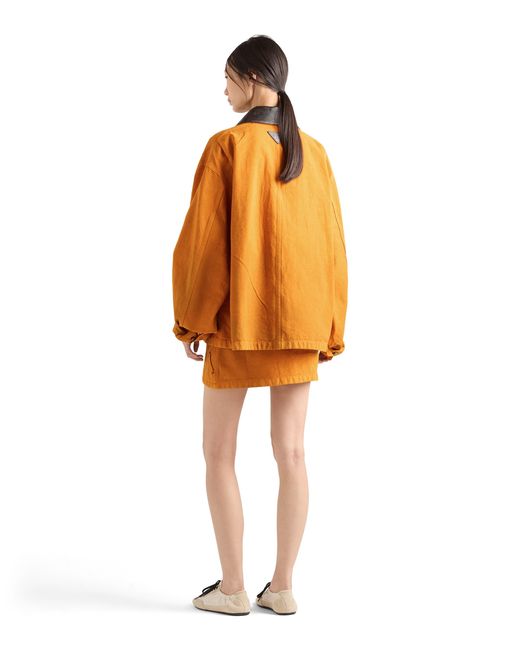 Prada Orange Canvas Miniskirt