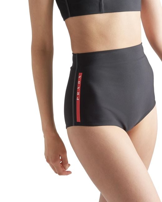 Prada Black Stretch Jersey Swim Shorts