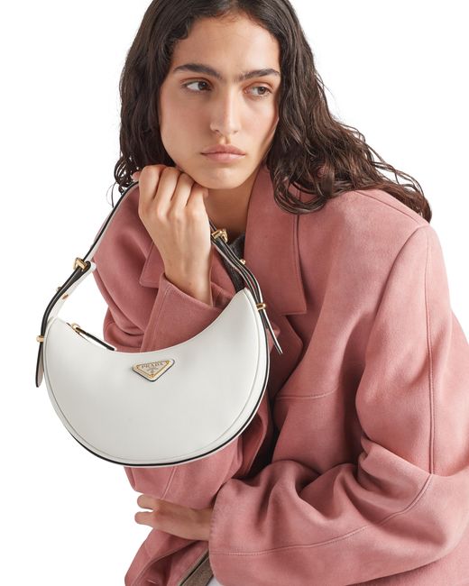 Borsa A Spalla Arqué Small di Prada in White