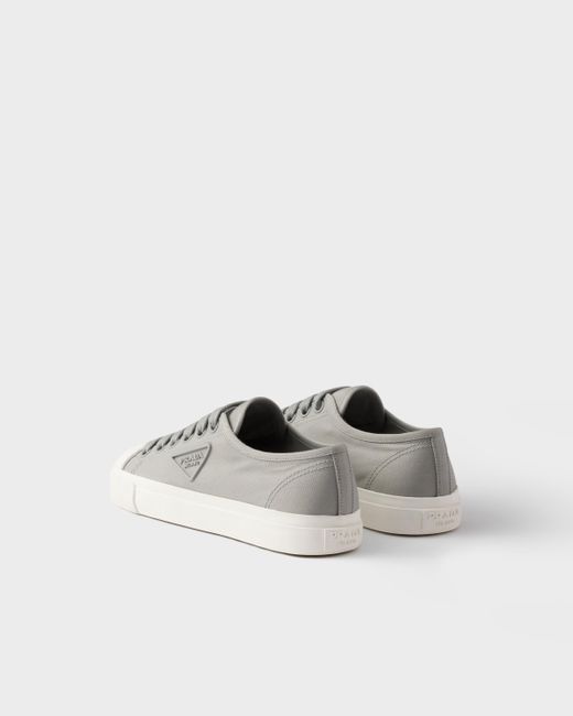 Prada White Cotton Gabardine Sneakers