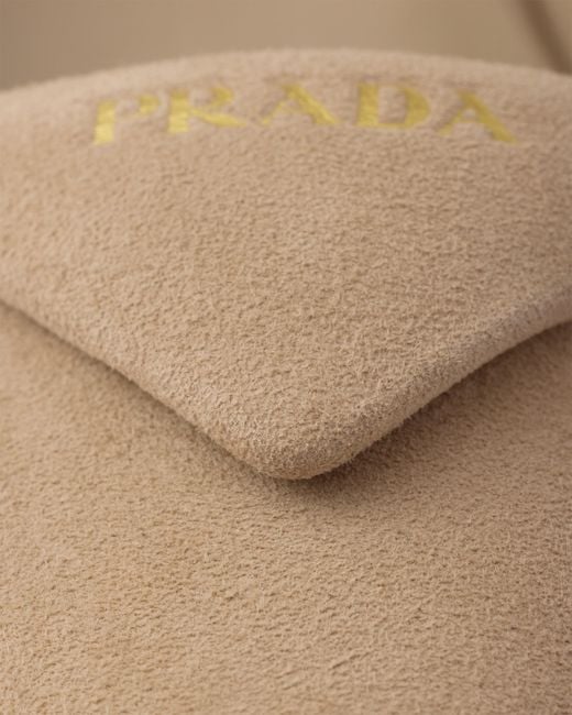 Prada White Suede Slingback Pumps