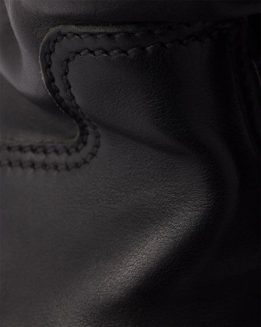 Prada Black Leather Mid-Calf Boots for men