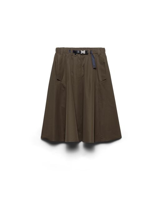 Prada Natural Technical Fabric Circle Skirt