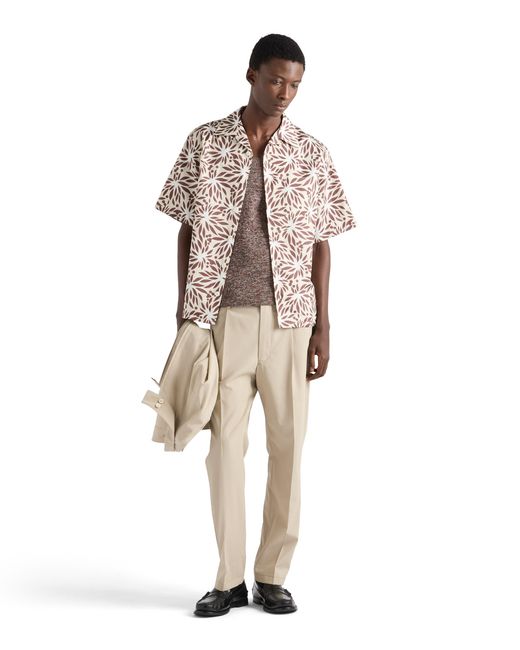 Prada Natural Cotton Pants for men
