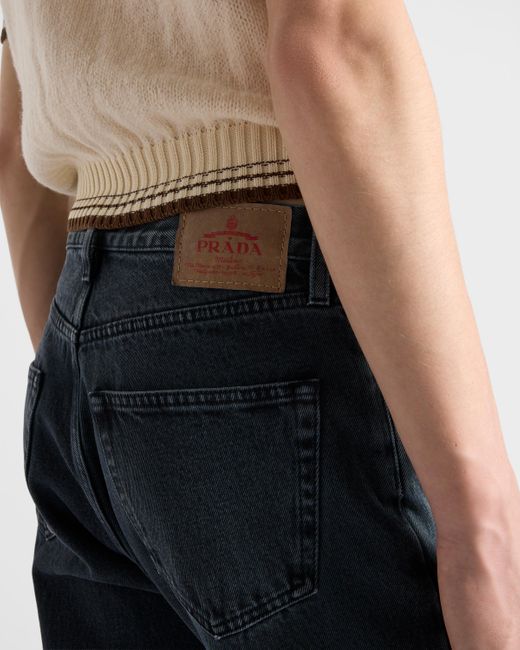 Prada Reguläre Jeans Aus Denim in Blue für Herren