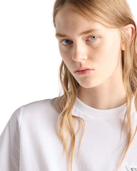 Prada White Jersey T-Shirt