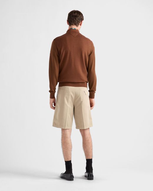 Prada Natural Cotton Bermudas for men