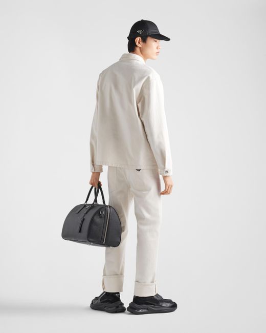 Prada Five-Pocket-Hose Aus Feincord in White für Herren