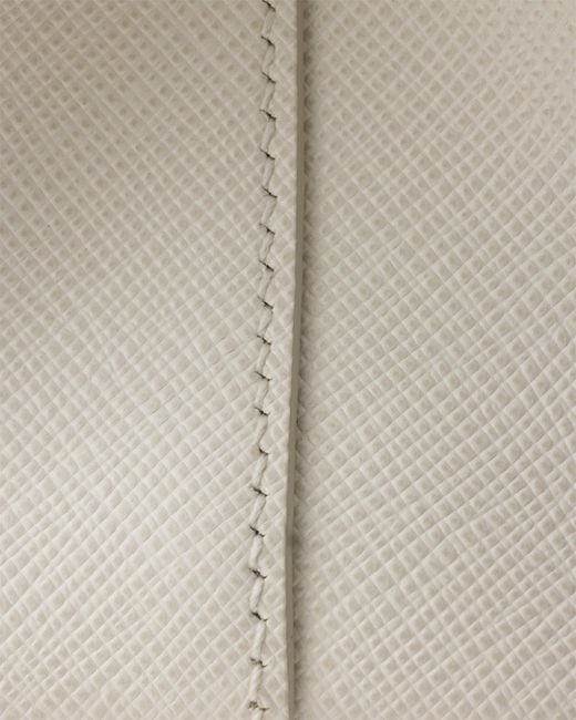 Prada White Galleria Small Saffiano Leather Bag, Chalk