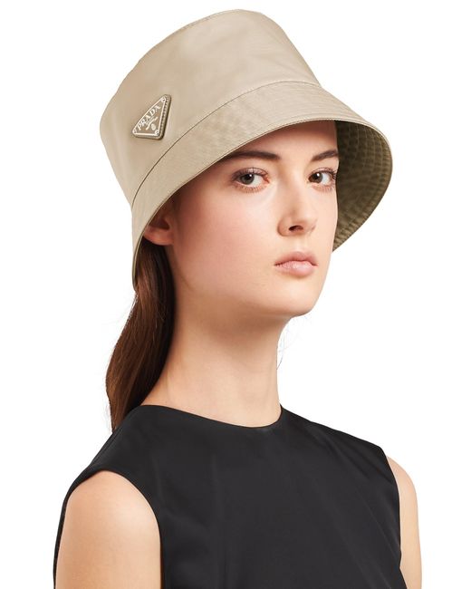 Prada White Re-nylon Bucket Hat