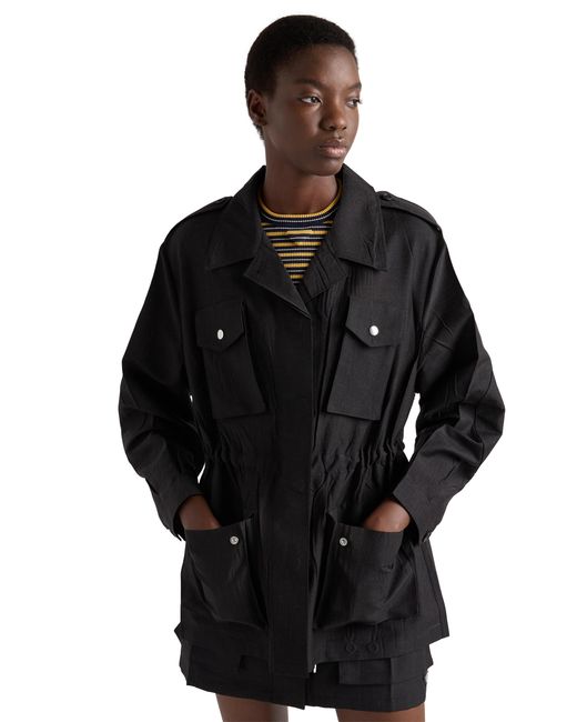 Prada Black Garment-Dyed Kid Mohair Jacket