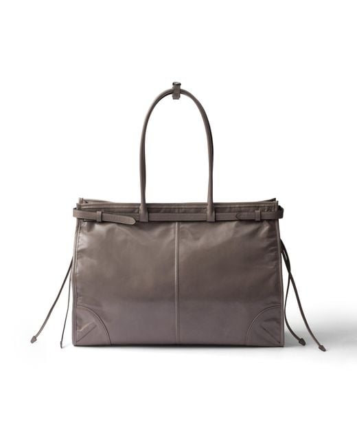 Borsa A Mano Bonnie Extra Large di Prada in Gray