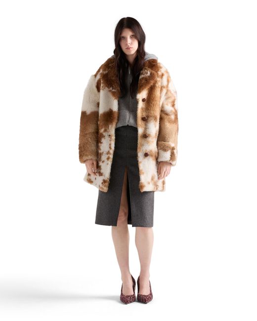 Prada Natural Shearling Coat