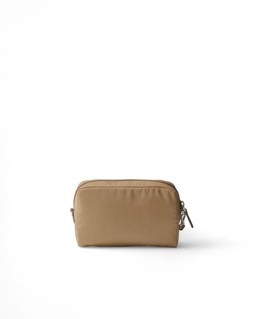 Pouch Pequeño De Re-Nylon, Mujer Prada de color Natural