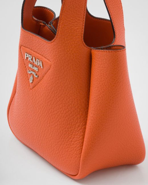 Prada Orange Leather Mini Bag