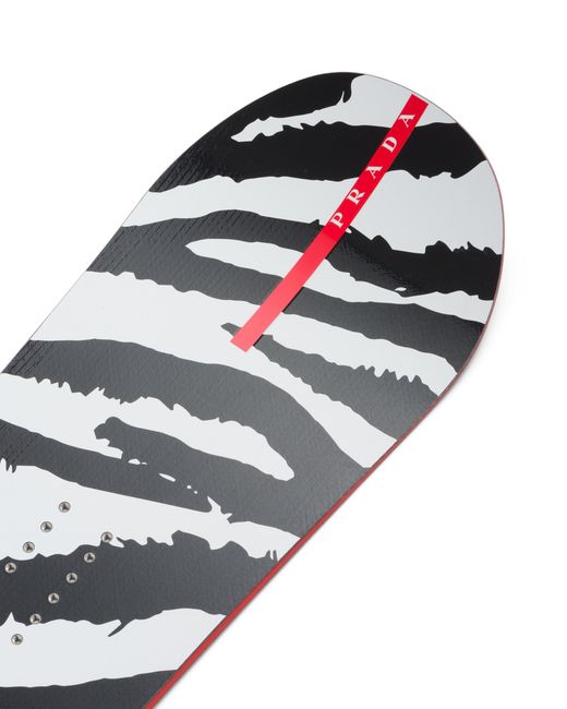 Prada White Linea Rossa Snowboard