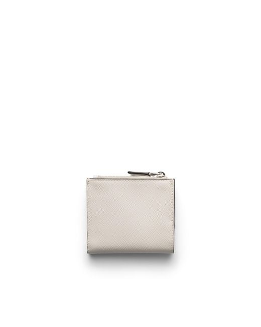 Prada White Small Saffiano Leather Wallet for men