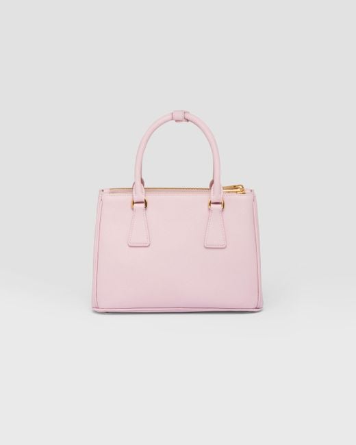 Prada Pink Kleine Galleria Tasche Aus Saffiano-leder