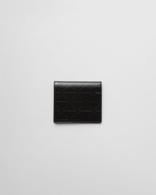 Prada Black Brushed Leather Wallet for men