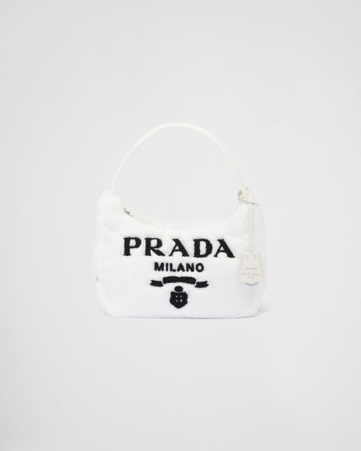 Prada White Re-edition 2000 Terry Mini-bag