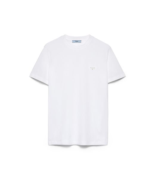 Prada White Jersey T-Shirt