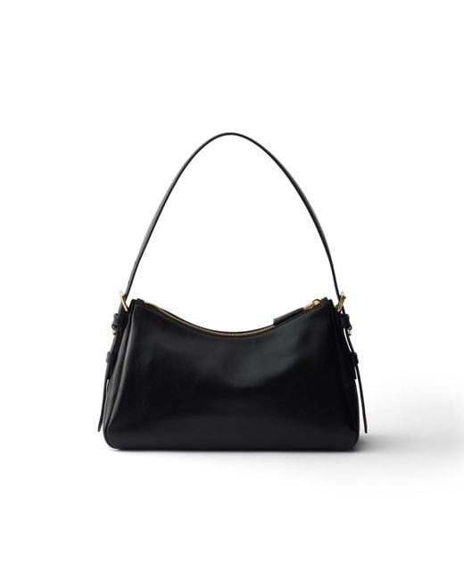 Prada Black Aimée Medium Leather Shoulder Bag