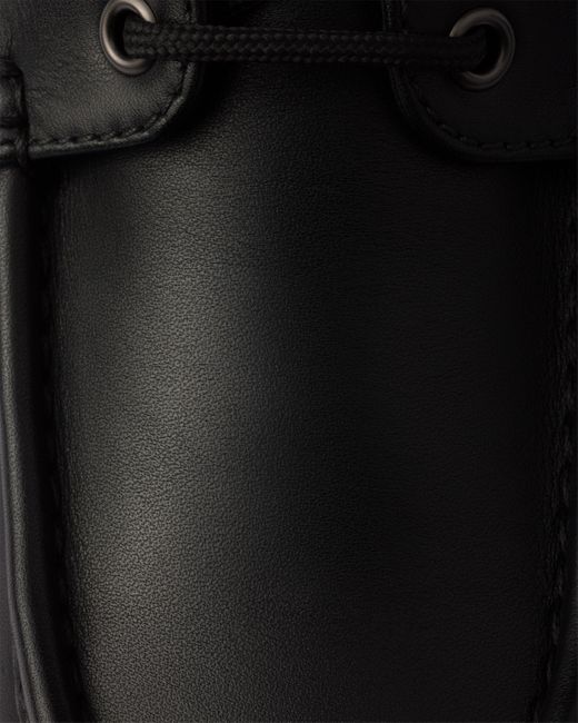 Prada Black Laced Leather Booties for men