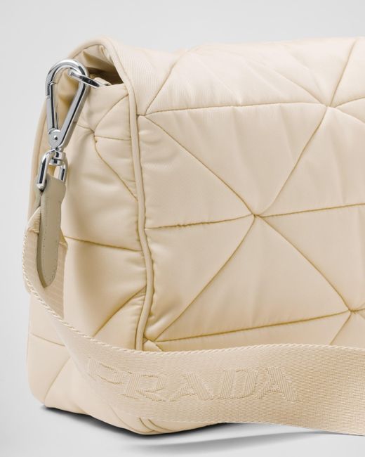 Prada Natural Padded Re-nylon Shoulder Bag