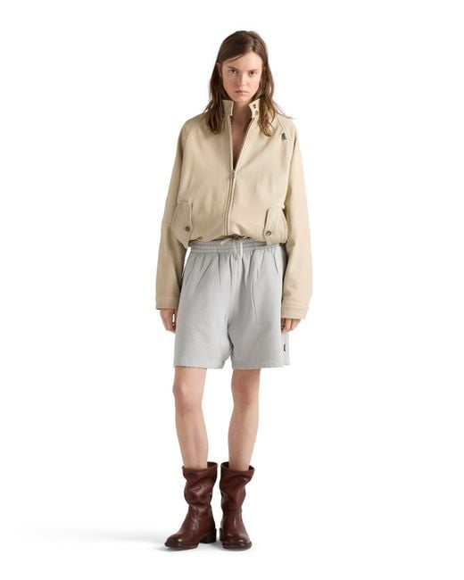 Prada Natural Nappa Leather Blouson Jacket