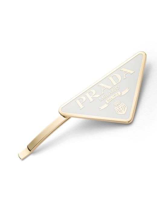 Prada White Metal Hair Pins