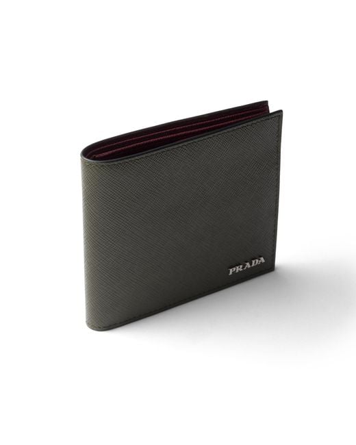 Prada Green Saffiano Leather Wallet for men