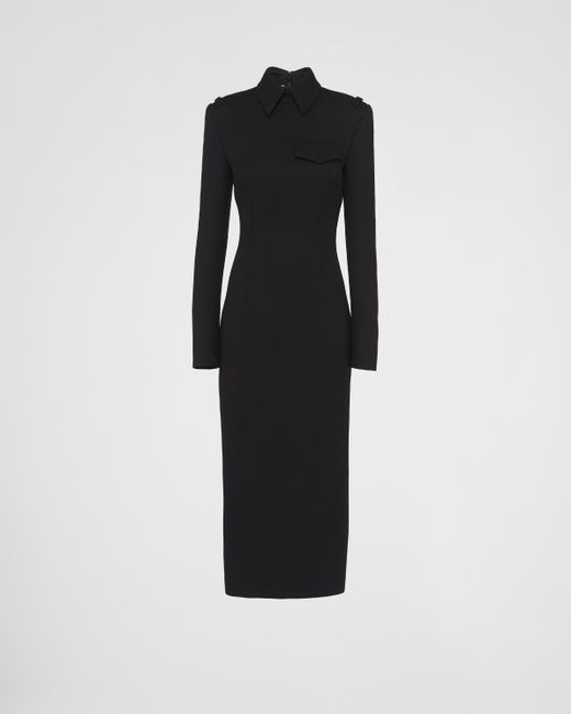 Prada Black Stretch Natté Dress