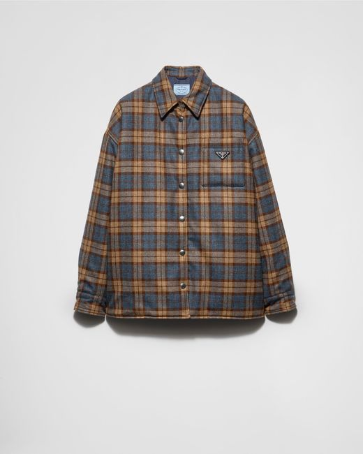 Prada Multicolor Plaid Wool Overshirt