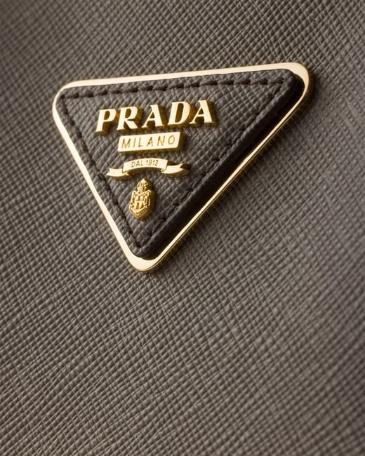 Prada Gray Galleria Large Saffiano Leather Bag, Clay