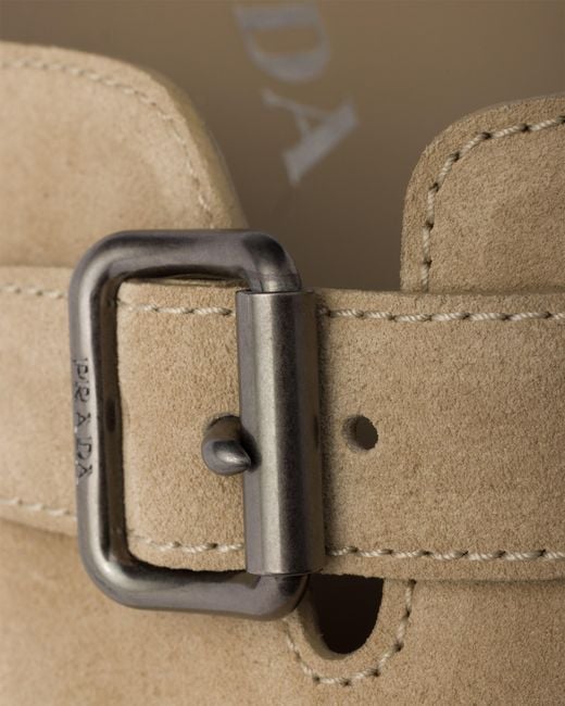 Prada Multicolor Suede Mules, Desert for men