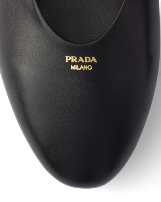 Prada White Leather Ballerinas