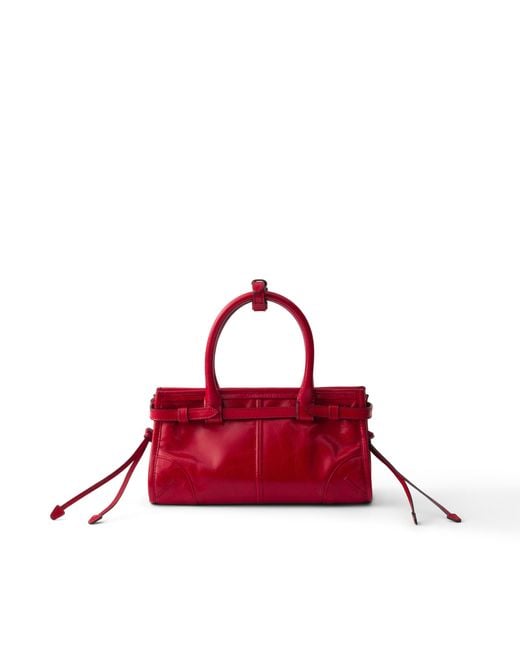 Prada Red Bonnie Leather Mini Handbag