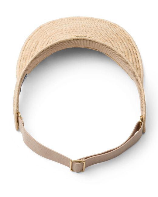 Prada Natural Crochet Visor