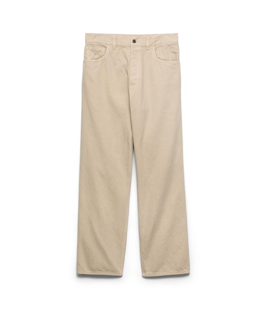 Prada Natural Five-Pocket Old Denim Jeans for men