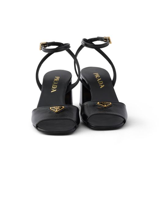 Prada White Leather Sandals