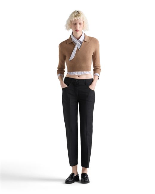 Prada Black Kid Mohair Pants