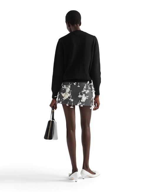 Prada Black Wool And Cashmere Crew-neck Sweater
