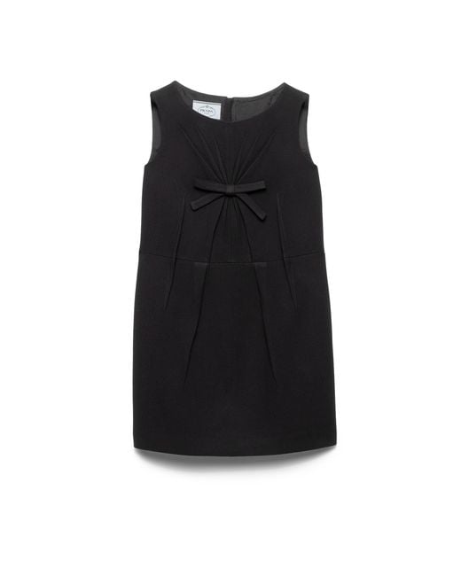 Prada Black Natté Fabric Mini-Dress