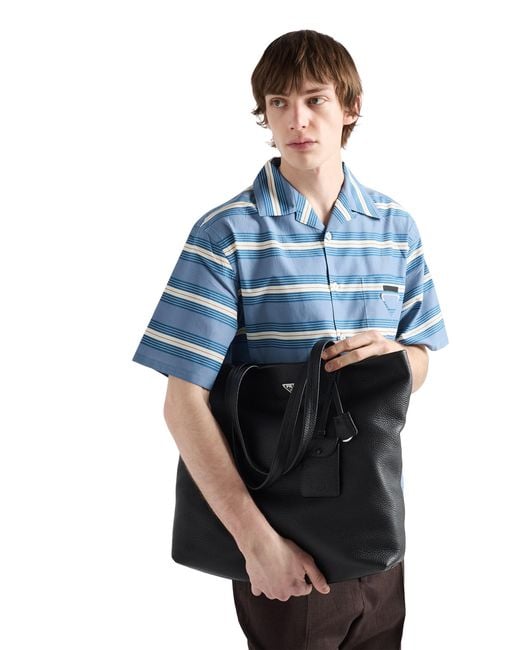 Prada Black Leather Tote for men