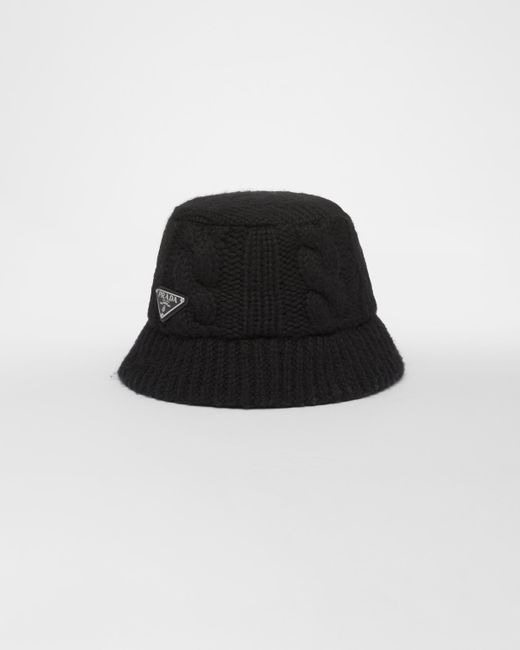 Prada Black Wool Bucket Hat