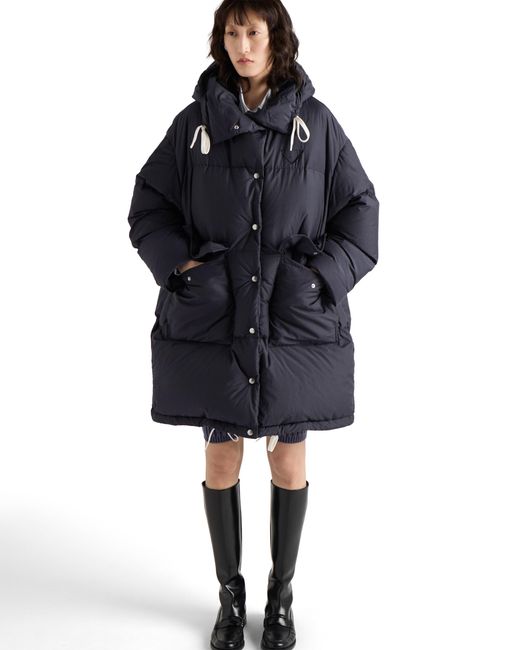 Prada Blue Soft Canvas Down Parka