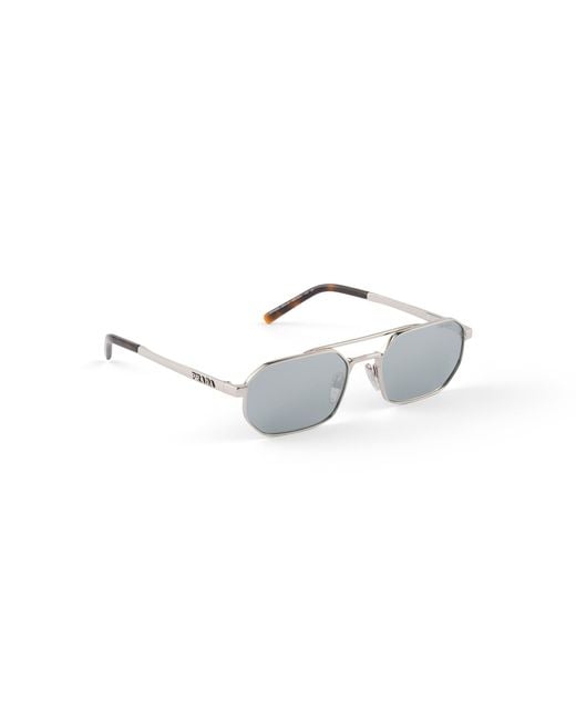 Prada White Sunglasses With Logo for men